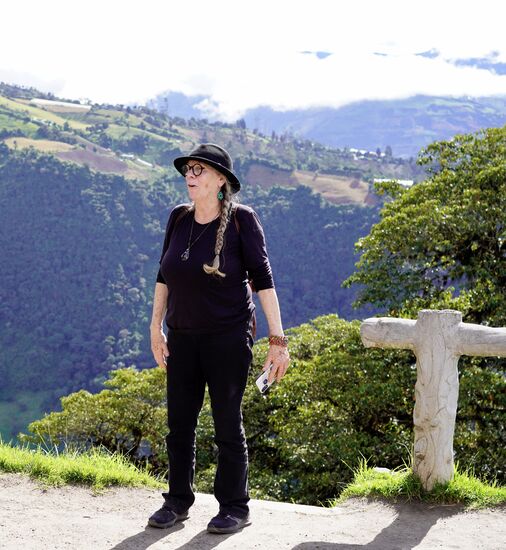 Claudia in ihrem Element, motiviert jeden, auf die Schaukel zu gehen.