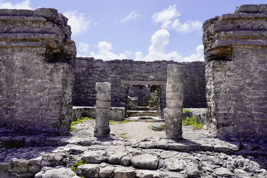 Die Maya-Stätte von Tulum war im 13. und 14,Jahrhundert eine der größeren Städte in Yucatan