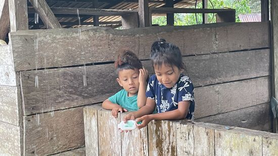 Sie schauen dem Bruder oder Cousin zu….