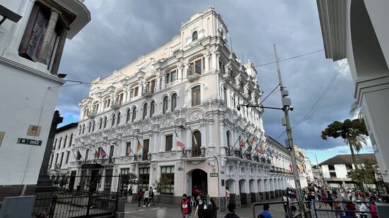 Gebäude des historistischen Zentrums.