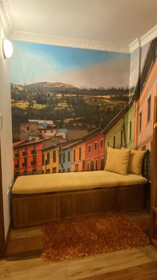 Weil es mir so gut gefiel und ich diese Farben mag: ein Foto von unserer Sofaecke in unserem Zimmer