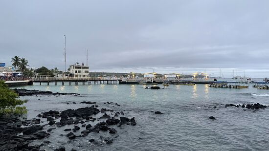 Eine Aufnahme am Abend von Santa Cruz