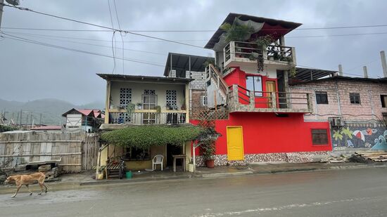 Da hat einer angefangen sein Haus zu streichen….