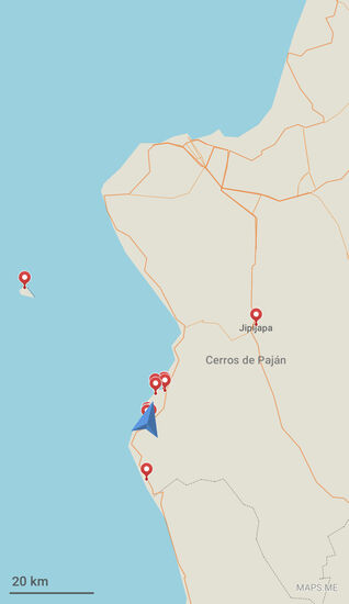 Die Insel „Isla la Plata“ liegt 45km vor Puerto Lopez