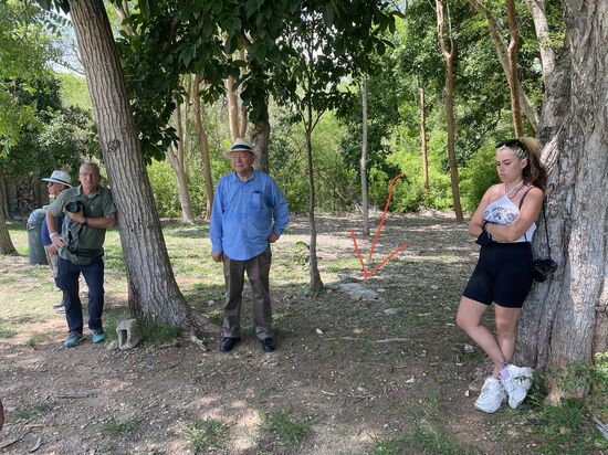 Alle hören interessiert zu, was der Guide Alan erzählt…