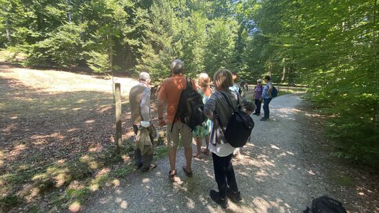 Einige Gruppen sind unterwegs, aber diese Route ist nicht so überlaufen wie die anderen ab Starnberg