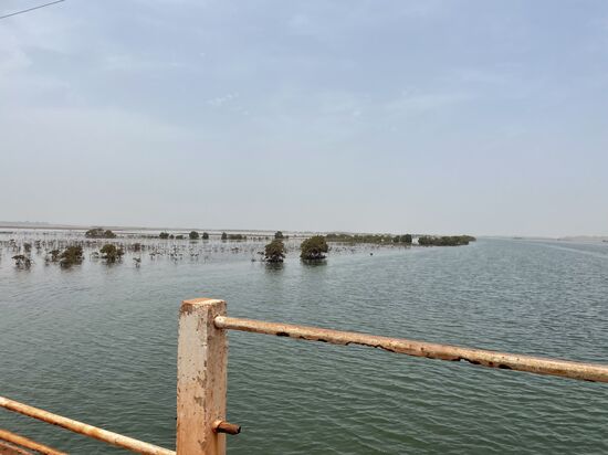 Die Straßen sind echt gut und wir kommen zügig voran. Allerdings werden wir sehr oft von der Polizei gestoppt. Dawda flachst immer rum, meist packt er dann einen 1000er in die Papiere und verschwindet mit dem Polizisten hinters Auto