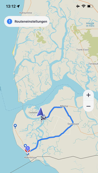 Hier ist unsere heutige Tour zu sehen