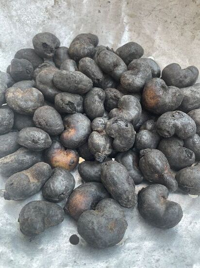 Mächtig schwarz verkohlt sehen sie aus…