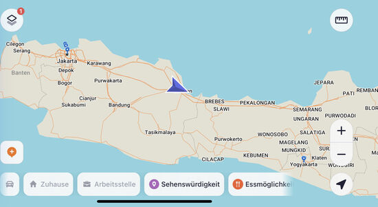 Fast 600km sind es von Jakarta bis nach Yogyakarta—dafür benötigen wir mit dem Zug über 6 Stunden