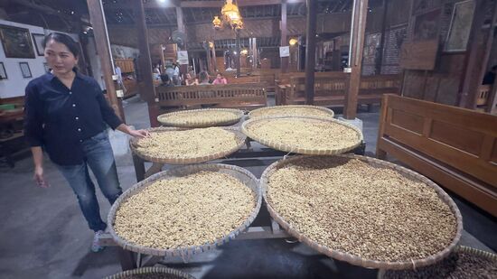 Leider werden die Katzen aufgrund steigender Nachfrage heutzutage in Farmen gehalten und „produzieren“ dort den Kaffee. 
Wir haben den Kaffee probiert und Thomas konnte nicht wiedersehen, ein kleines Päckchen für Thalia und Nicolas mitzunehmen.