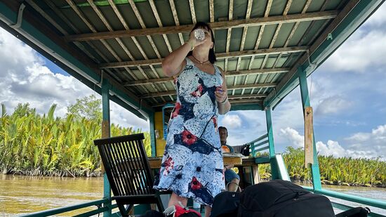 Die Hitze und Luftfeuchtigkeit ist brutal. Viel Trinken ist angesagt.