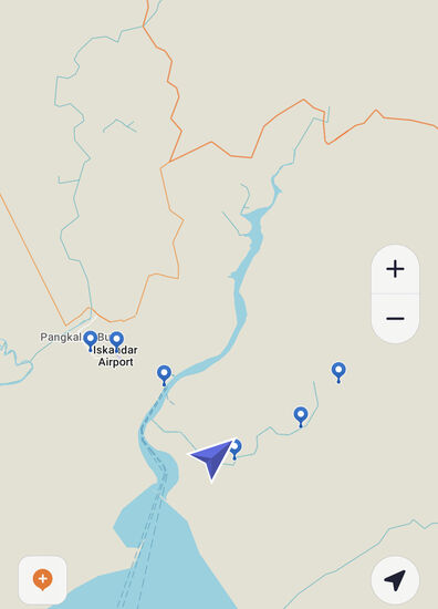 Hier ist noch mal unsere Route auf dem Sekonyer River.