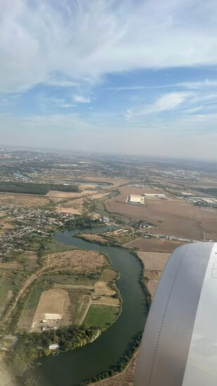 Landeanflug auf Bukarest..