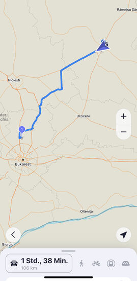 Ohne durch die Hauptstadt zu fahren, nehmen wir den direkten Weg nach Buzau-das sind 106km und wir erreichen unser erstes Ziel gegen 20 Uhr