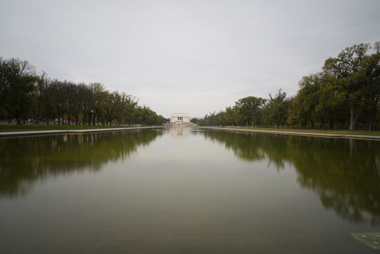 Ganz hinten das „Lincoln memorial“
