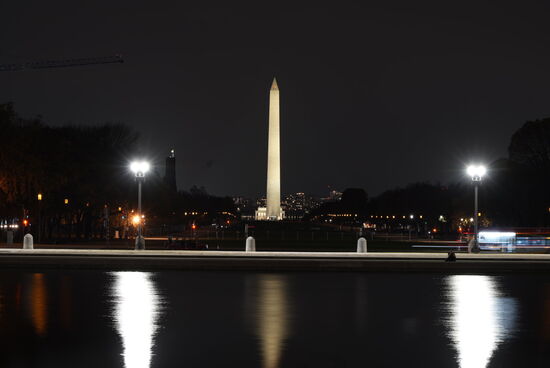In der anderen Richtung erstrahlt das „Washington Monument“