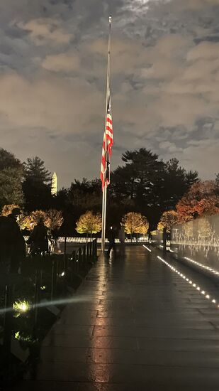 Die Amerikanische Flagge ist an jeder Stelle zu finden
