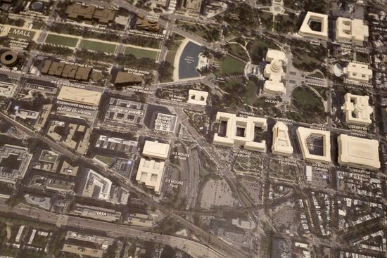 Modell des Regierungsviertels um das Capitol