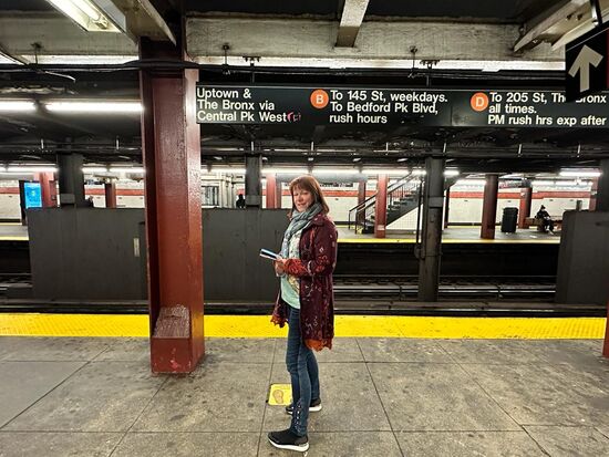 Warten auf die U-Bahn