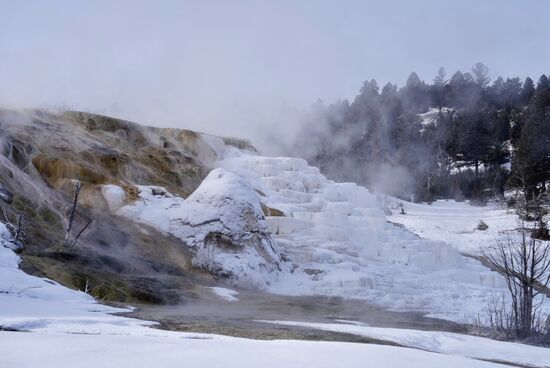 Da der Park auf der Caldera des „Supervulkans“ liegt läßt er buchstäblich überall Dampf ab 