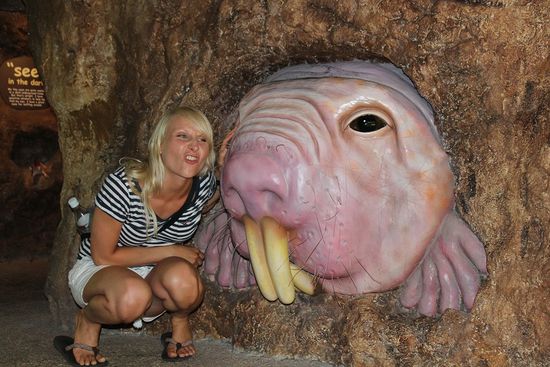 ...eine äußerst seltene Art der Nacktmullen - hier links im Bild...