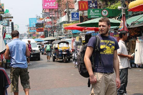 Ein Fremdkörper auf Bangkoks Partymeile - der Kao-San-Road