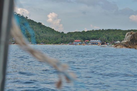 ... Blick auf den Long-Beach von Norden her ...