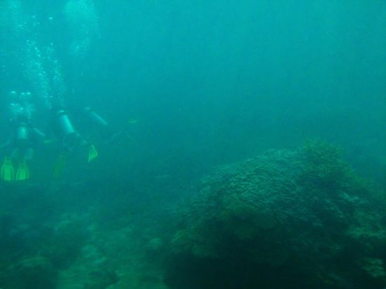 ... ab 10 Meter Tiefe sind die Taucher natürlich im Vorteil, tiefer geht es mit dem Schnorchel (zumindest für mich) nicht ...