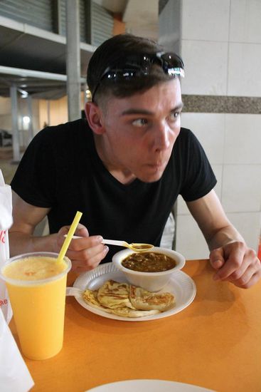 ... und hier der Gesichtsausdruck eines ungeübten Scharfessers ...