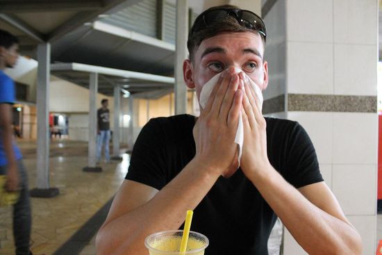 ... und die umgehend folgende körperliche Reaktion ...