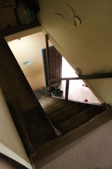 ... über diese hübsche Stiege gehts zum Schlafgemach ...