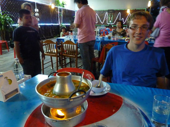 Zum Abendessen gab es Tom Yam Gung.
