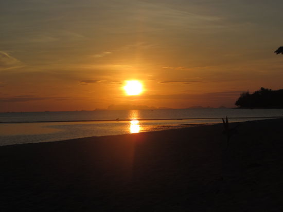 Sonnenuntergang vor der Zimmertür