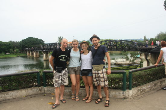 Hier nochmal zum Abschluss unserer Tour, die Bruecke am Kwai