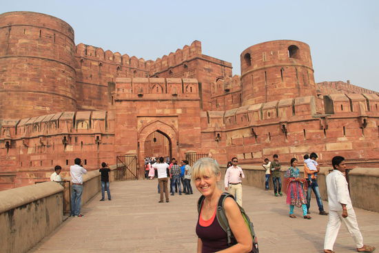 Groß und mächtig, das "Agra- Fort"...