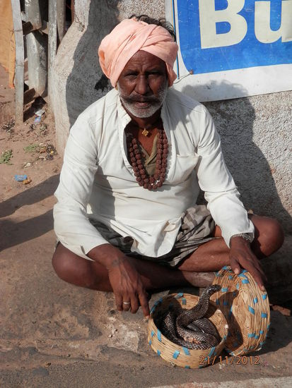 Schlangenbeschwoerer ohne Floete, wo gibts denn sowas?????