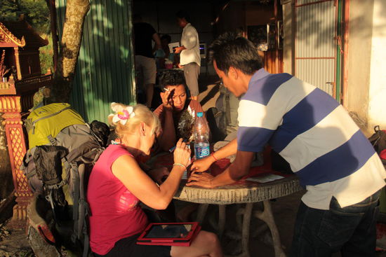 Ankunft noch im Sonnenschein....