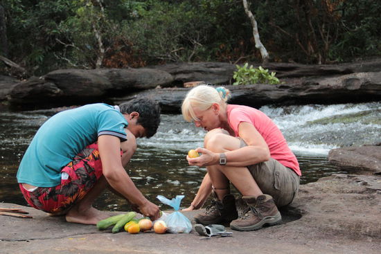 wir bereiten unser Abendessen zu...