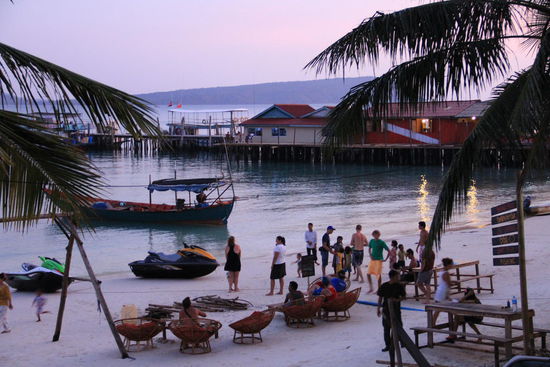 Treffen in der Abendstimmung