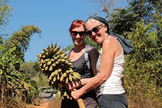 nee, wir haben nicht bei der Bananenernte geholfen....