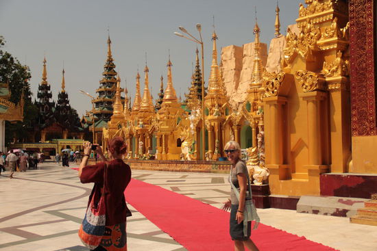 für uns haben sie extra den roten Teppich ausgelegt, hihihi