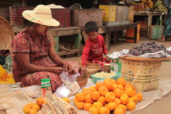 auf dem Markt von Kalaw....