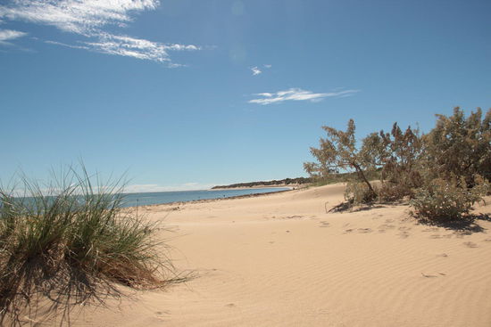 weit und breit und einsam....Strand in der Nähe von Exmouth