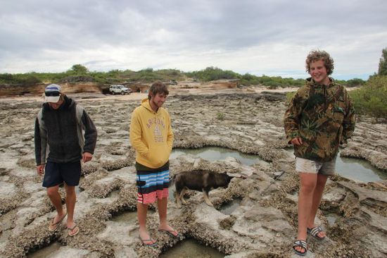 nette Jungs aus Neuseeland. Wo ist denn die Oma???