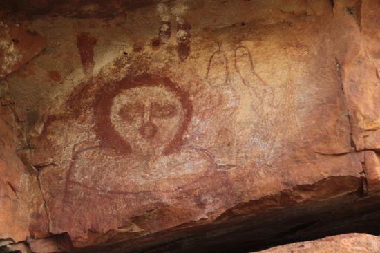 erste indigene Felsmalerei....