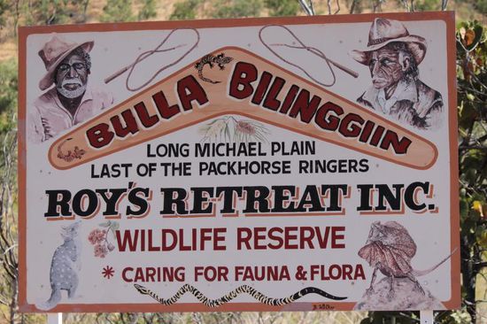 Werbung für einen Ausritt mit den Aborigines....