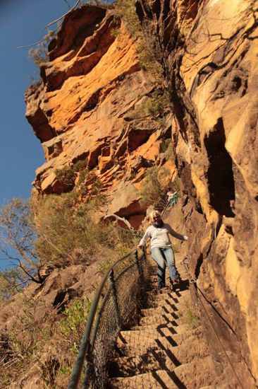 ...Treppen abwärts gehen, fällt mir noch sichtlich schwer...