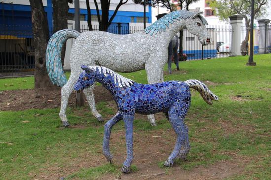 Kunstwerke in einem Park....