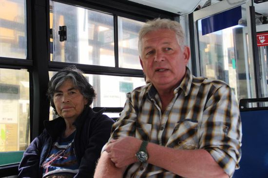 Heinz manövriert uns spielend an den richtigen Ort....